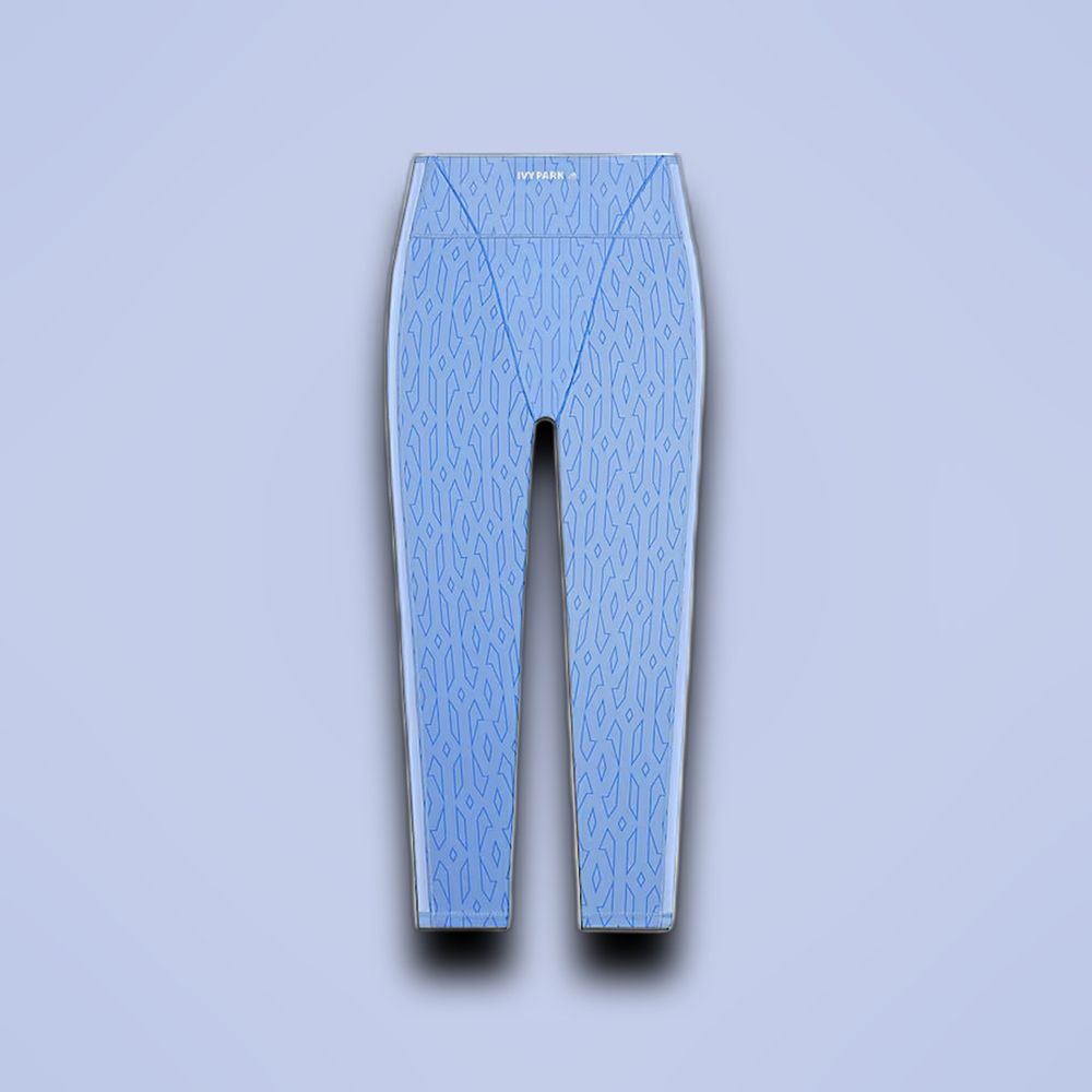 Adidas Ivy Park Mesh Monogram Tights Light Blue