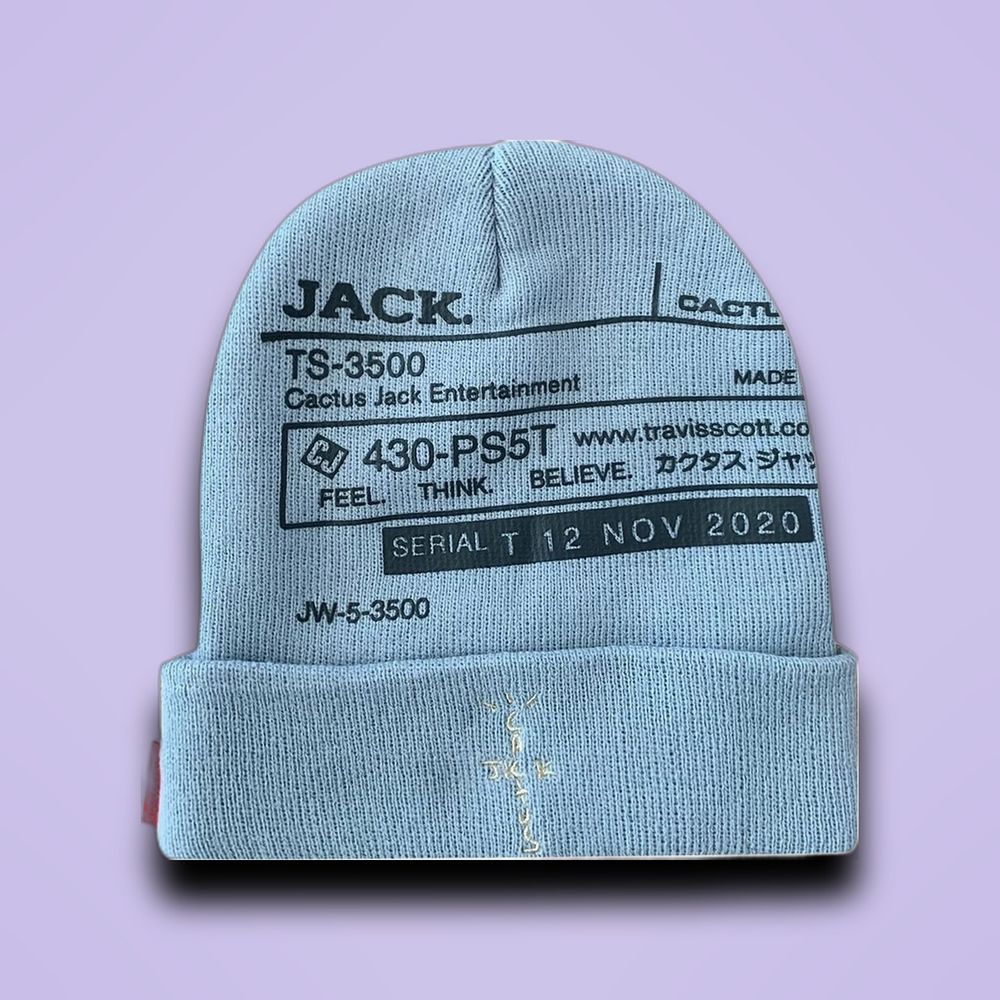 Travis Scott Cactus Jack System II Beanie Blue/White